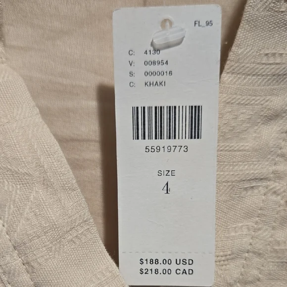 Anthropologie Cream Mini Dress with Black Embroidery Size 4 - Picture 2 of 14